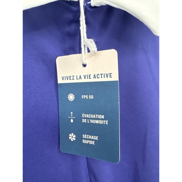 Tommy Bahama Womens Golf Sleeveless Polo Shirt size XL Blue Quick-Dry SPF 50 new - Picture 3 of 4